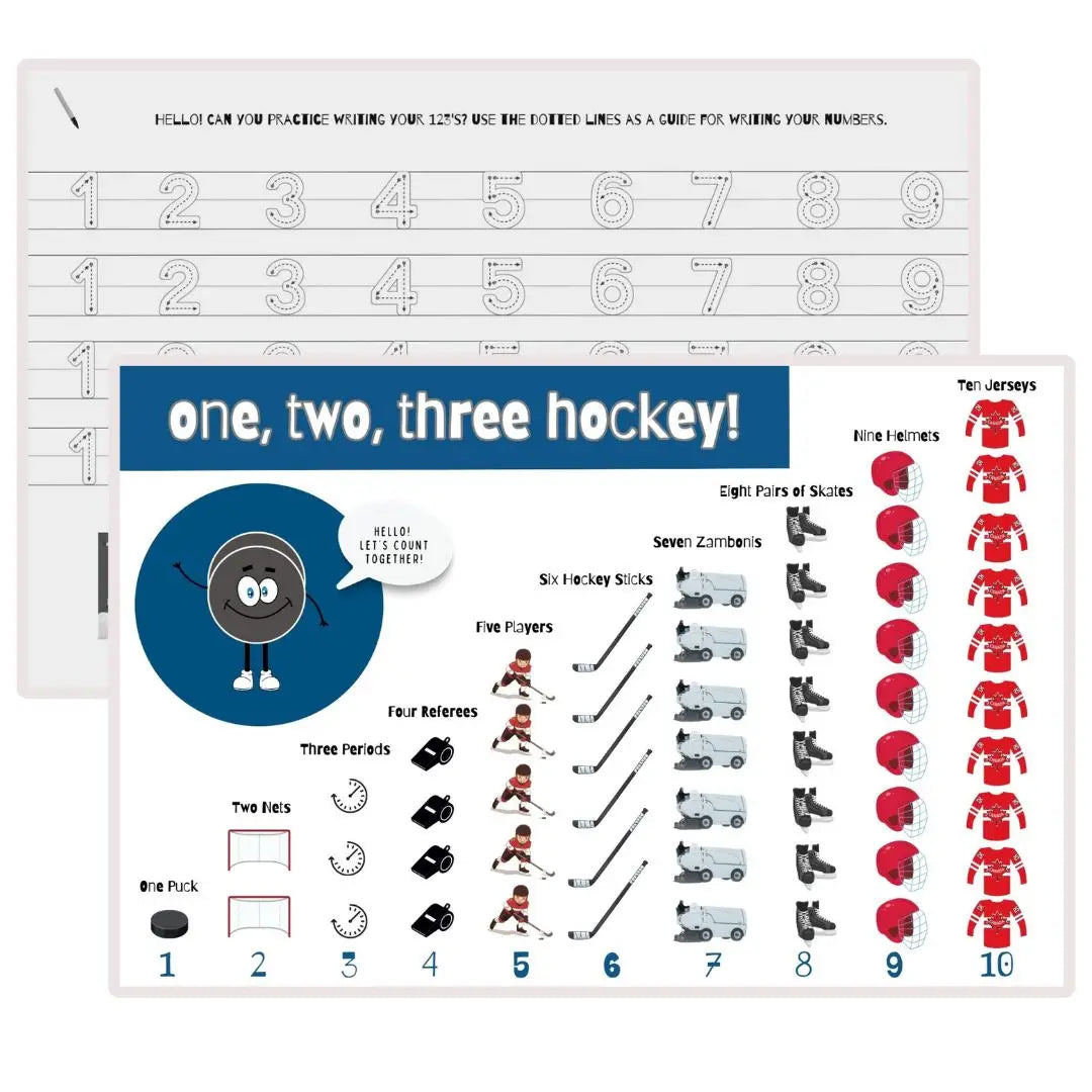 Hockey Counting Kids Placemat