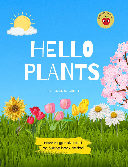 Hello Plants with Colouring Book