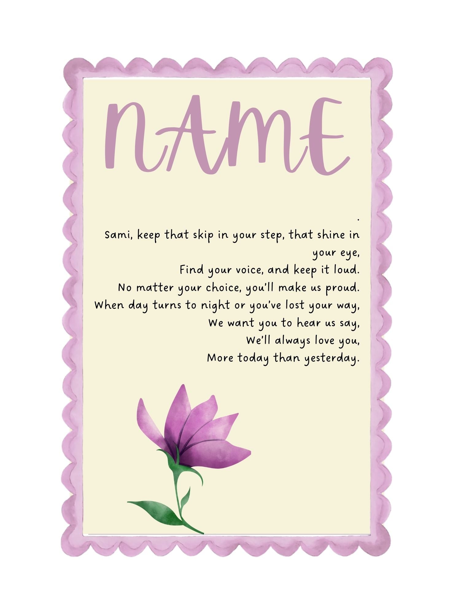 Personalized Brave Girl – Doodle Paw Press