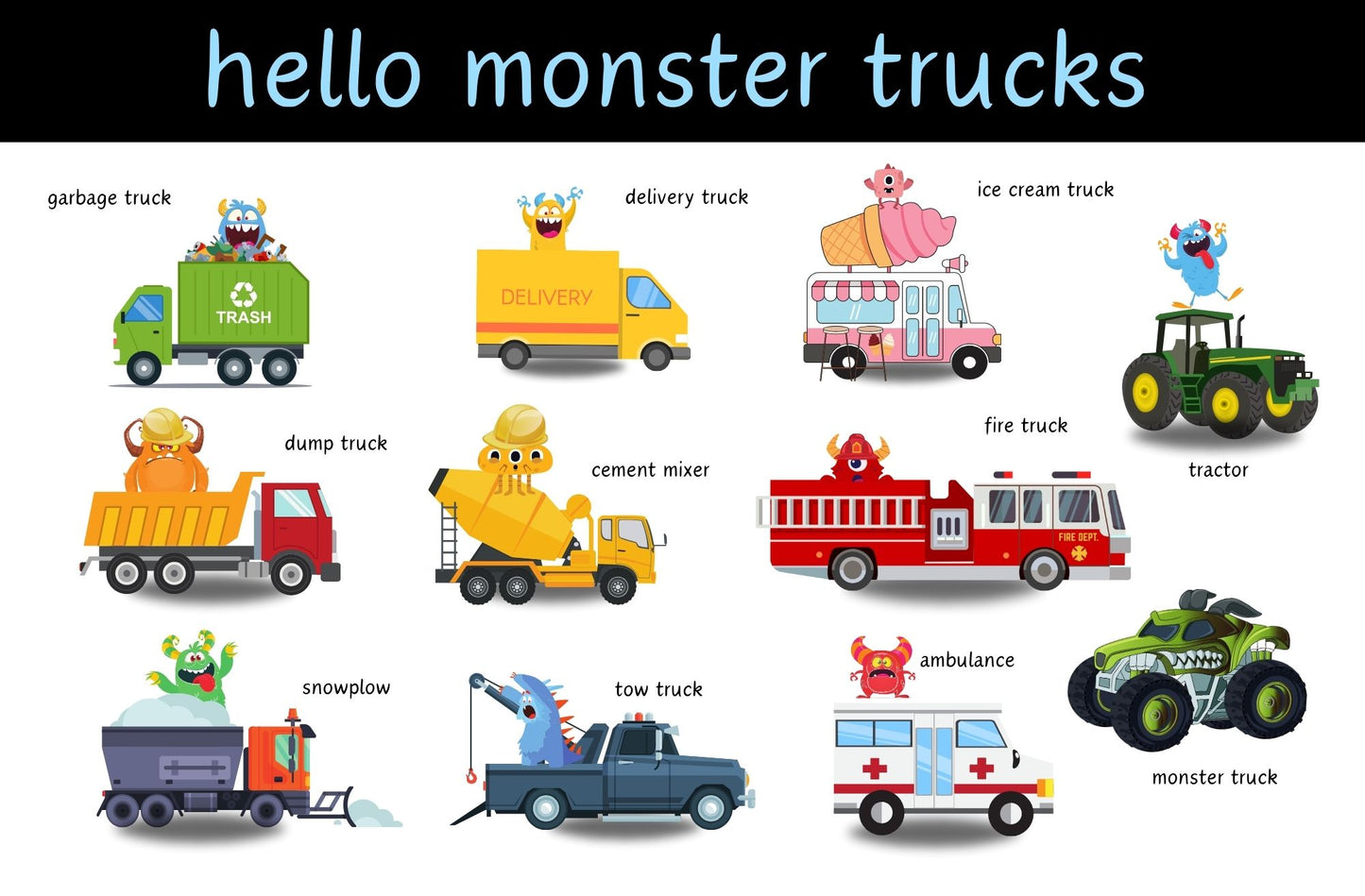 Monster Truck Placemat