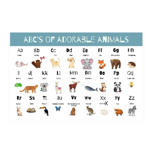 ABCs Animals Kids Placemat