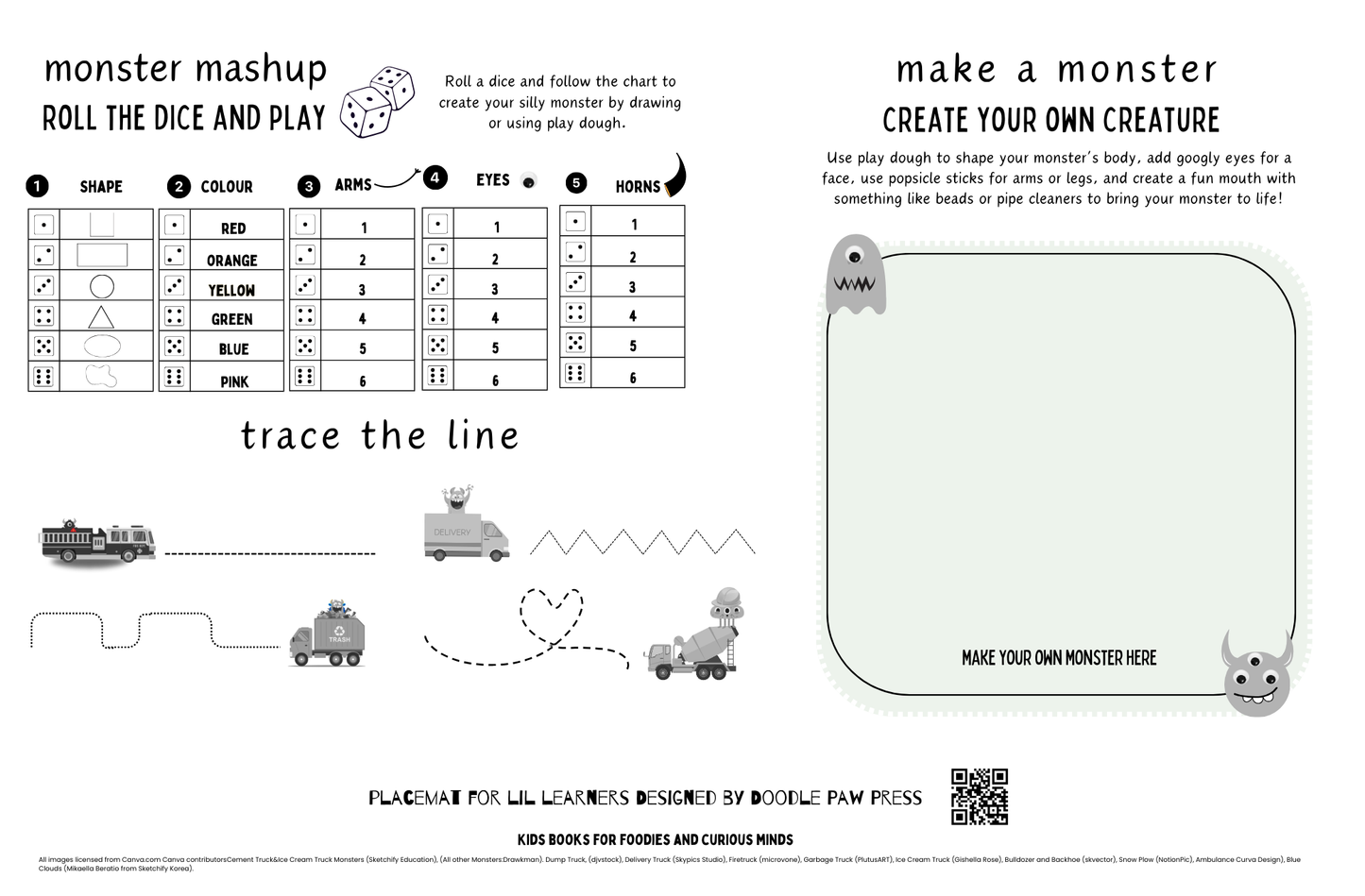 Monster Truck Kids Placemat