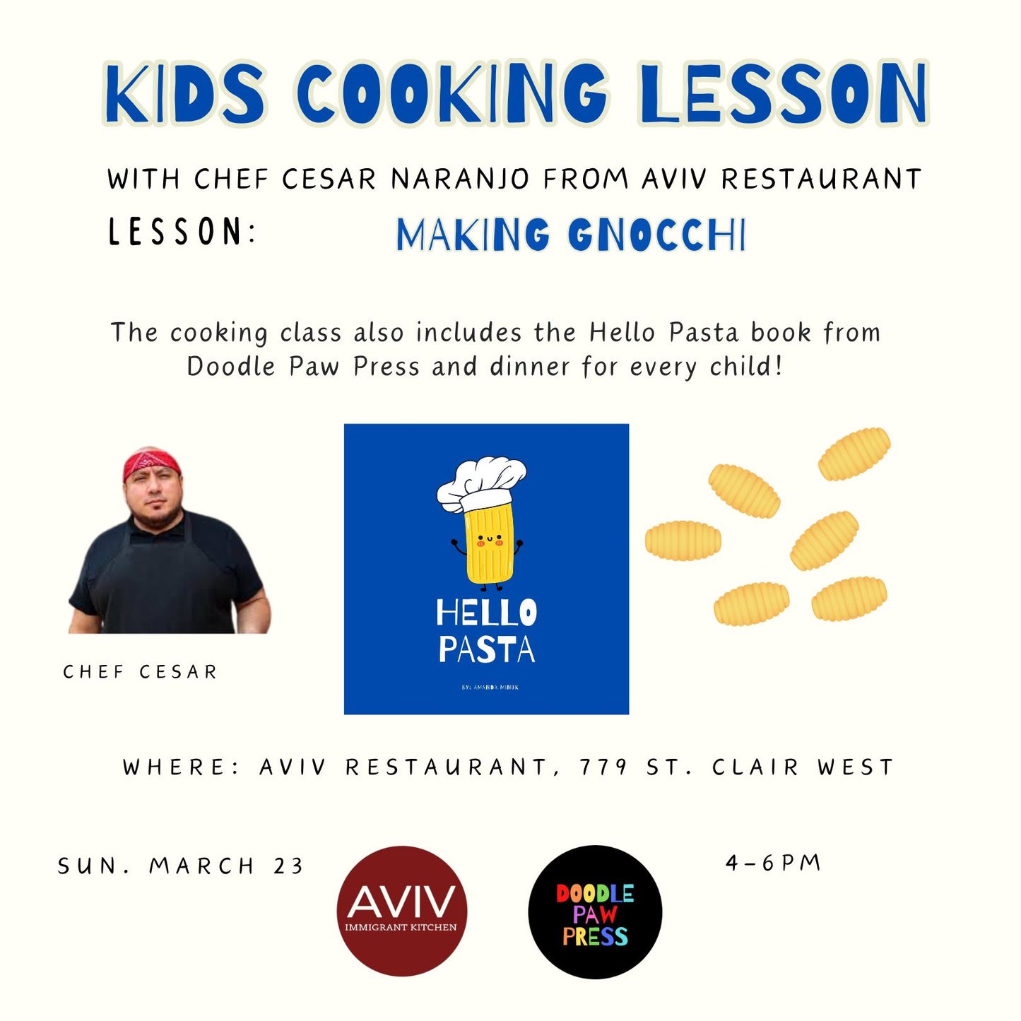 Cooking Lesson: Gnocchi, March 23