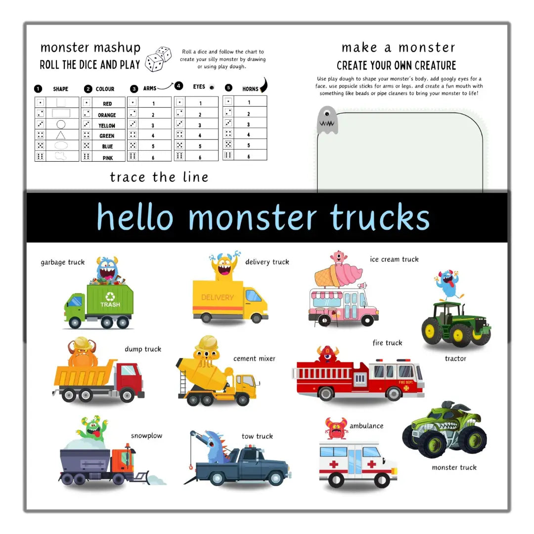 Monster Truck Kids Placemat