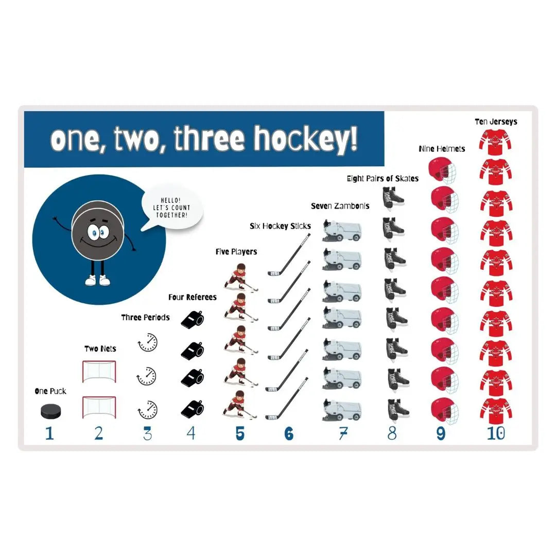 Hockey Counting Kids Placemat